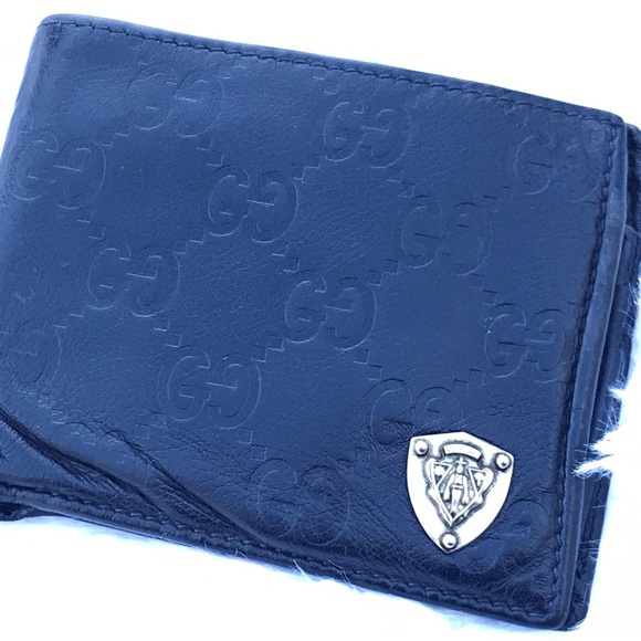 Gucci Other - Gucci Men Wallet Black Leather Bifold Card Holder